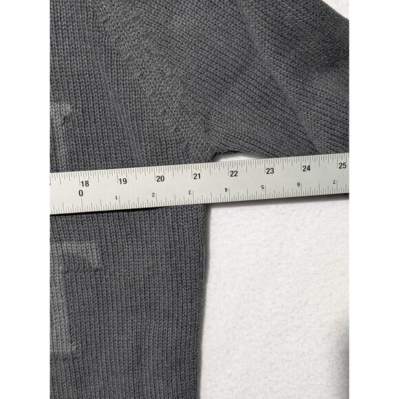 Vintage United Colors of Benetton Full Zip Knit‎ Sweater Jacket Gray XL Italy - Picture 9 of 13